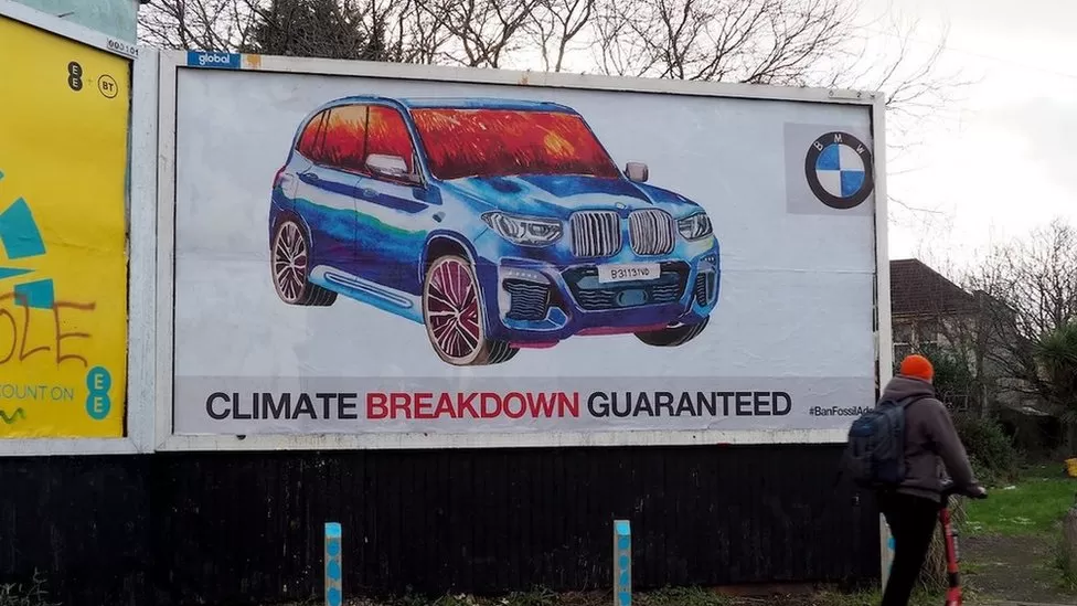 Climate hactivists subvert Bristol Billboards with spoof ads